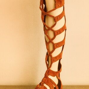 Free People Rust Gladiator Sandals